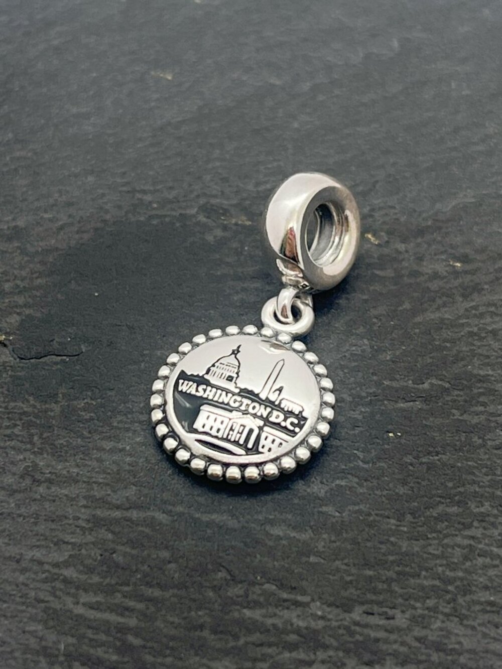 Pandora Washington DC Skyline Dangle Charm Sterling Silver Jewelry
